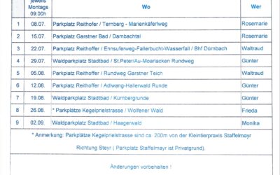 Walken: Sommerplan 2024